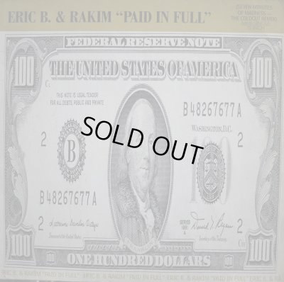 画像1: ERIC B. & RAKIM ‎/ PAID IN FULL (SEVEN MINUTES OF MADNESS - THE COLDCUT REMIX)  (UK)