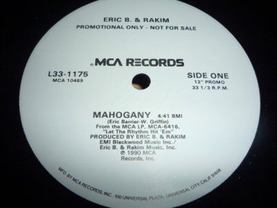 画像1: ERIC B. & RAKIM / MAHOGANY (US-PROMO)