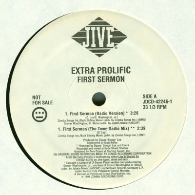 画像1: EXTRA PROLIFIC / FIRST SERMON (US-PROMO)