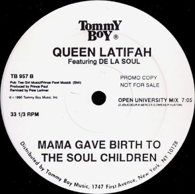 画像3: QUEEN LATIFAH FEAT. DE LA SOUL / MAMA GAVE BIRTH TO THE SOUL CHILDREN (US-PROMO)