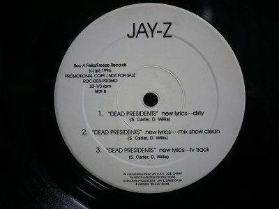 画像2: JAY-Z / AINT NO N!GG@ / DEAD PRESIDENTS (US-PROMO)