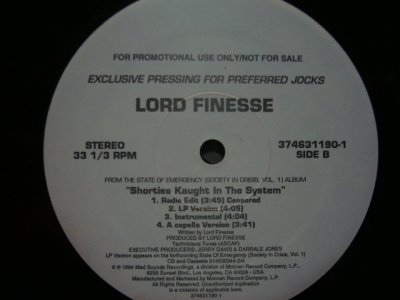 画像1: LORD FINESSE / SHORTIES KAUGHT IN THE SYSTEM