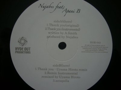 画像1: NUJABES Feat. APANI B / THANK YOU ( PROMO )