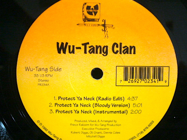 WU-TANG CLAN / PROTECT YA NECK (2ND PROMO) - SOURCE RECORDS 