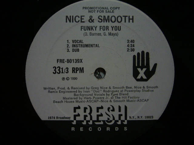NICE  SMOOTH / FUNKY FOR YOU - SOURCE RECORDS (ソースレコード）