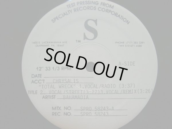 画像1: BAHAMADIA / TOTAL WRECK (REMIX) (1)