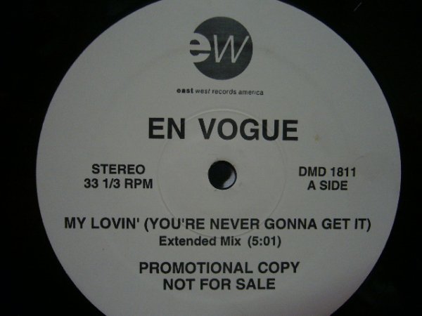 画像1: EN VOGUE / MY LOVIN' (YOU'RE NEVER GONNA GET IT)  (US-PROMO) (1)