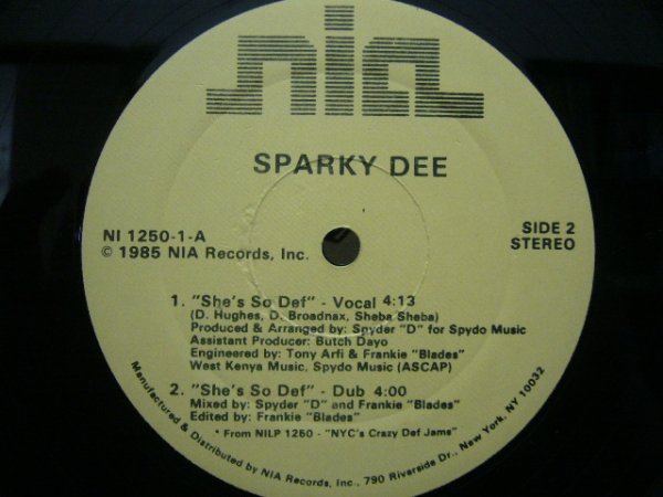 画像1: SPARKY DEE / HE'S MY DJ (1)