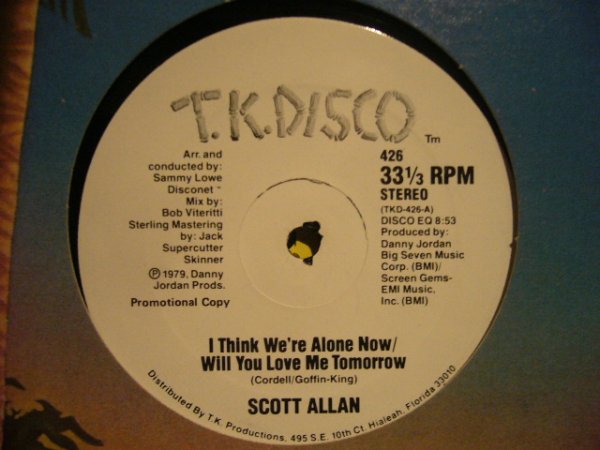 画像1: SCOTT ALLAN / I THINK WE'RE ALONE NOW (1)