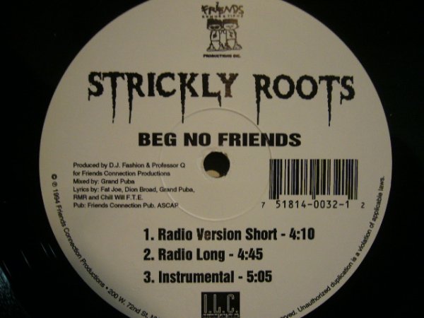 画像1: STRICKLY ROOTS / BEG NO FRIENDS (1)