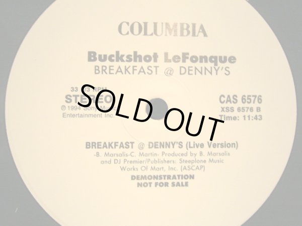 画像1: BUCKSHOT LEFONQUE / BREAKFAST @ DENNY'S (PROMO) (1)