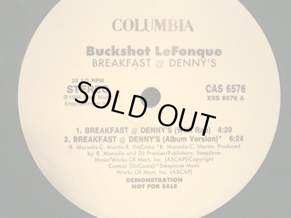 画像2: BUCKSHOT LEFONQUE / BREAKFAST @ DENNY'S (PROMO) (2)