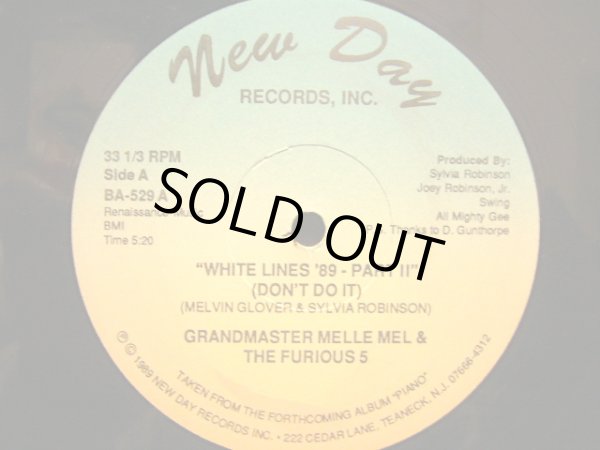 画像1: GRANDMASTER MELLE MEL & THE FURIOUS 5 / WHITE LINES '89-PART II(DON'T DO IT) (1)
