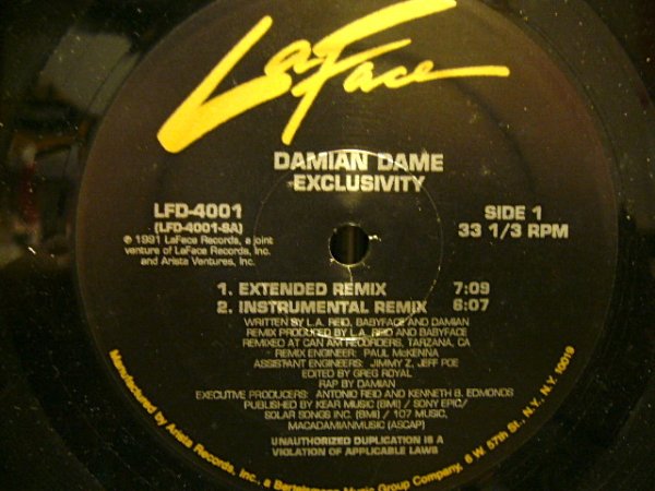 画像1: DAMIAN DAME / EXCLUSIVITY (1)