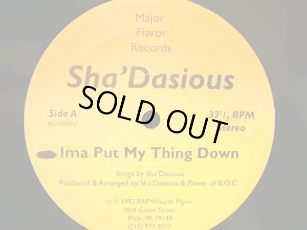 画像1: SHA’DASIOUS / IMA PUT MY THING DOWN / MR. DASIOUS (1)