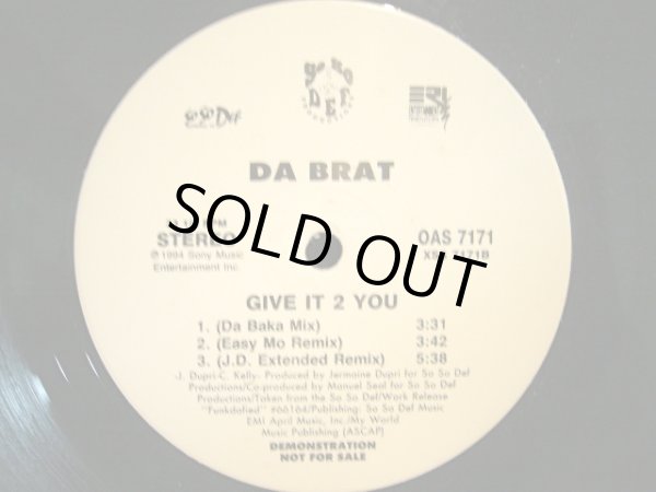 画像2: DA BRAT / GIVE IT 2 YOU (REMIXES) (2)