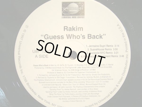 画像1: RAKIM / GUESS WHO'S BACK (REMIX) (1)