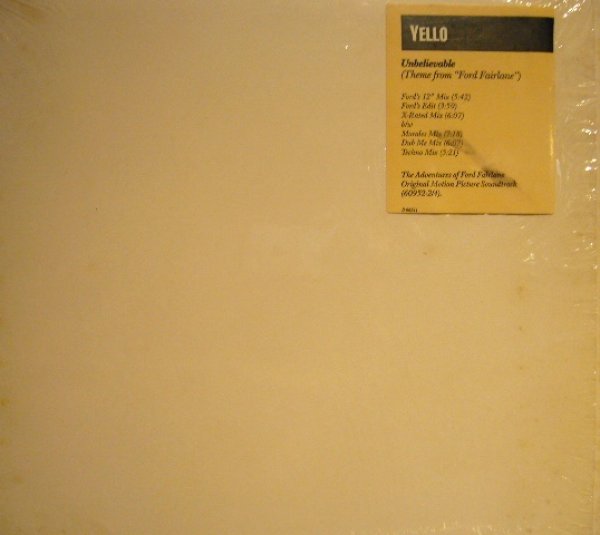 画像1: YELLO / UNBELIEVABLE (Theme From "Ford Fairlane") (1)