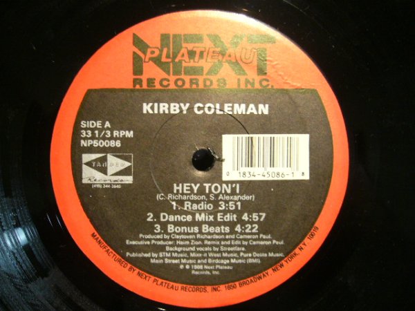 画像1: KIRBY COLEMAN / HEY TONI  (1)