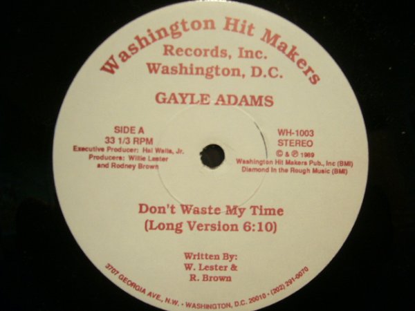 画像1: GAYLE ADAMS / DON’T WASTE MY TIME (1)