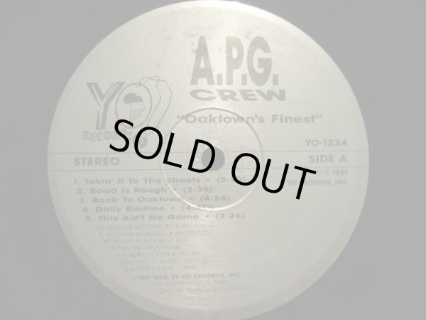 画像3: A.P.G. CREW / OAKTOWN’S FINEST (LP) (3)