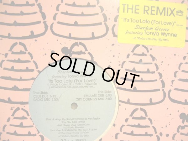 画像1: STARDOM GROOVE Feat. TONYA WYNNE / IT’S TOO LATE (FOR  LOVE) (1)