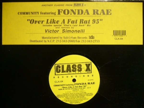 画像1: COMMUNITY featuring FONDA RAE / OVER LIKE A FAT RAT 95 (1)