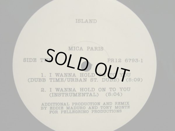 画像2: MICA PARIS / I WANNA HOLD ON TO YOU (TESTPRESS) (2)