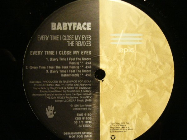 画像2: BABYFACE / EVERY TIME I CLOSE MY EYES (THE REMIXES) (2)
