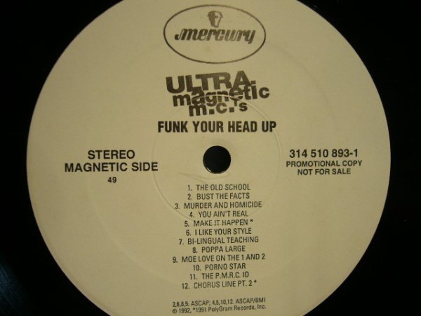 画像2: ULTRAMAGNETIC M.C.’S / FUNK YOUR HEAD UP (PROMO LP) (2)