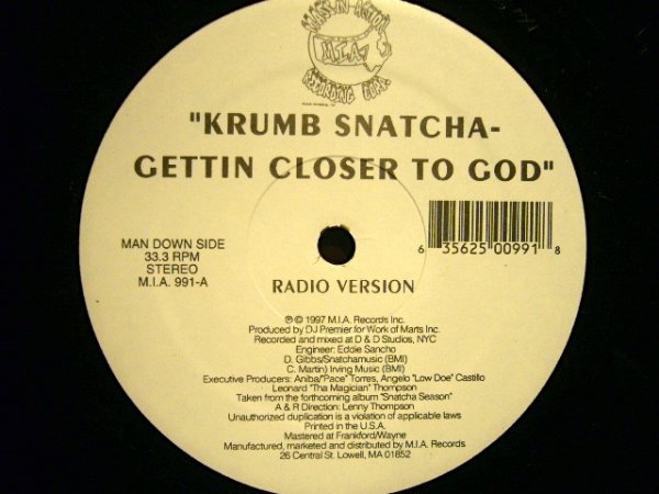 画像1: KRUMB SNATCHA / GETTIN CLOSER TO GOD (1)