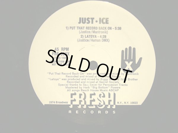画像1: JUST-ICE / PUT THAT RECORD BACK ON (US-PROMO) (1)