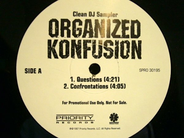 画像2: ORGANIZED KONFUSION / CREAN DJ SAMPLER  (US-PROMO) (2)