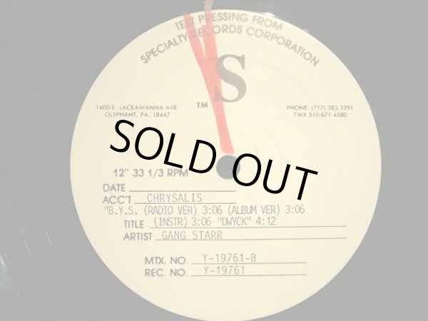 画像2: GANG STARR / EX GIRL TO NEXT GIRL  (TESTPRESS) (2)