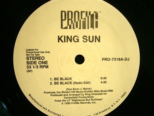 画像1: KING SUN / BE BLACK  (US-PROMO) (1)
