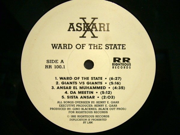 画像1: ASKARI X / WARD OF THE STATE  (LP) (1)