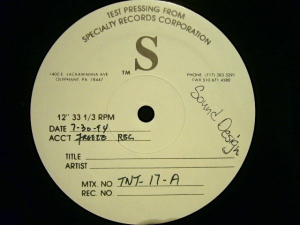 画像2: SOUND DESIGN / THE FINAL EP  (TESTPRESS) (2)