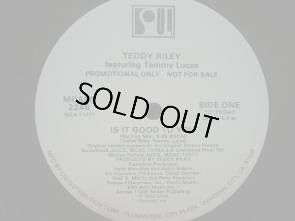 画像1: TEDDY RILEY feat TAMMY LUCAS / IS IT GOOD TO YOU (US-PROMO)  (¥1000) (1)