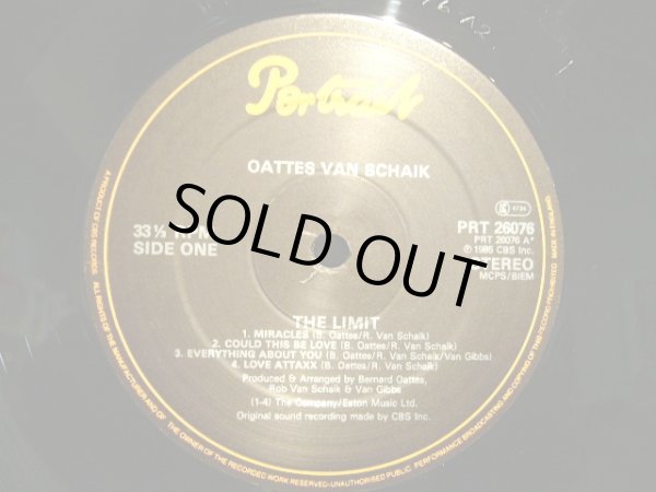 画像3: OATTES VAN SCHAIK / THE LIMIT  (UK-LP) (3)
