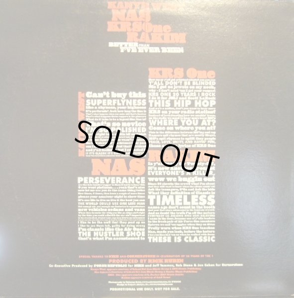 画像2: KANYE WEST , NAS , KRS ONE , RAKIM  /  BETTER THAN I'VE EVER BEEN / CLASSIC (2)