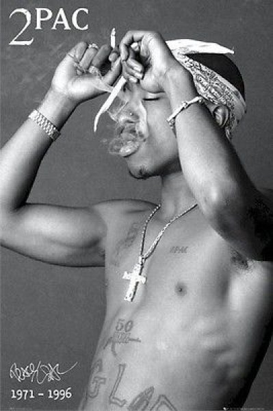 画像1: TUPAC SHAKUR (2PAC)  / SMOKING SIGNATURE POSTER  24x36 inches (61cm x 92cm) (1)