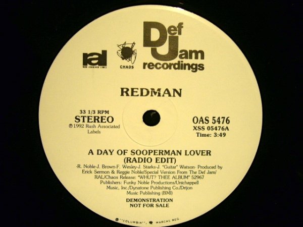 画像1: REDMAN / A DAY OF SOOPERMAN LOVER  (US-PROMO) (1)