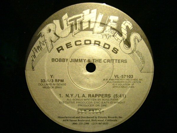 画像1: BOBBY JIMMY & THE CRITTERS / N.Y. / L.A. RAPPERS / FONE FREAK (1)