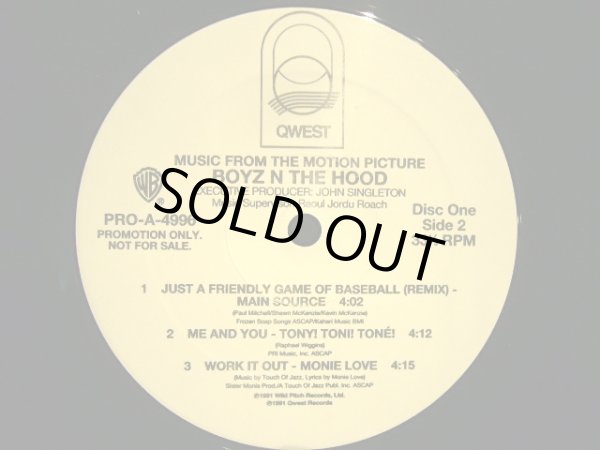 画像6: O.S.T / BOYZ N THE HOOD (MUSIC FROM THE MOTION PICTURE)  (US PROMO-2LP) (6)