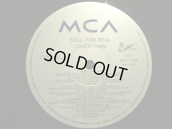 画像2: SOUL FOR REAL / CANDY RAIN  (UK-LP  LIMITED EDITION ) (2)