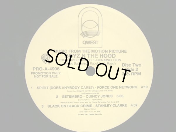 画像8: O.S.T / BOYZ N THE HOOD (MUSIC FROM THE MOTION PICTURE)  (US PROMO-2LP) (8)