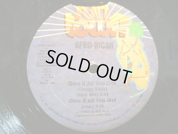 画像2: AFRO-RICAN / GIVE IT ALL YOU GOT (Doggy Style) (2)