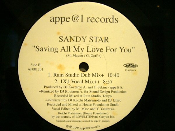 画像2: SANDY STAR / SAVING ALL MY LOVE FOR YOU (2)