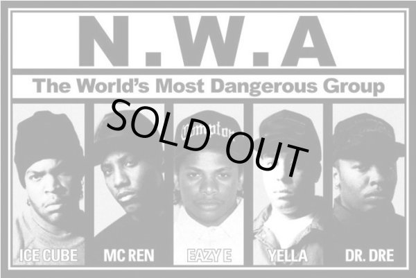 画像1: N.W.A CLASSIC POSTER / ICE CUBE / EAZY E / DR. DRE / YELLA / MC REN  (915mm × 610mm) (1)