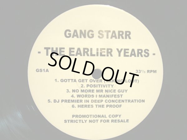 画像1: GANG STARR ‎/ THE EARLIER YEARS (PROMO-LP)  (¥500) (1)